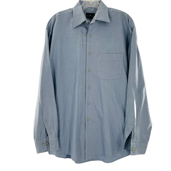 KENNETH COLE REACTION Blue Button Down Long Sleeve Dress Shirt M | 15 1/2 34-34 - Picture 2 of 9